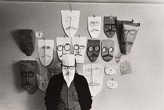 INGE MORATH (1923–2002) Saul Steinberg (from the series ‘Saul Steinberg Masks’), New York 1959