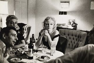 BRUCE DAVIDSON (* 1933) Marilyn Monroe, Yves Montand, Simone Signoret and Arthur Miller, Los Angeles 1960