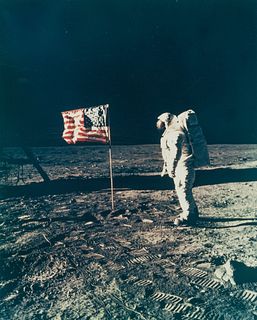 NEIL ARMSTRONG (1930–2012) Buzz Aldrin on the moon, Apollo 11 Moon Landing, July 1969