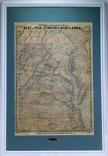 J. H. Colton for Warren Holt Virginia Maryland Map