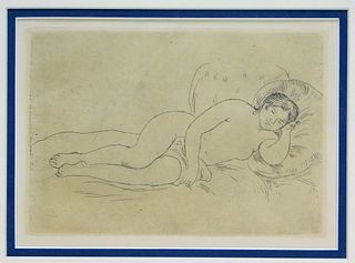 Aft. Pierre Auguste Renoir Reclining Nude Etching