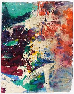 Taro Yamamoto Abstract Expressionist WC Painting