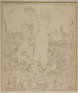Maxwell Simpson Two Lovers Etching