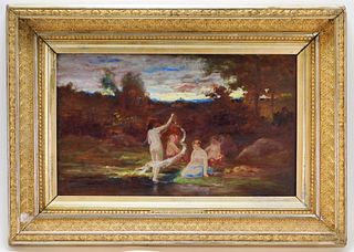 Walter Eben Nettleton Water Nymphs O/B Painting