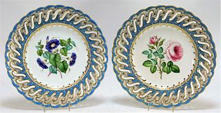 PR English Gilt and Flower Porcelain Plates