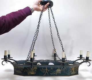 Chinoiserie Toleware Light Fixture