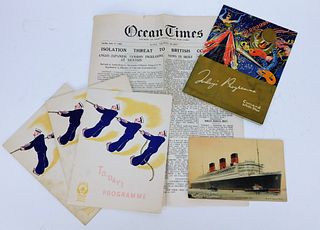 Cunard White Star Liners Queen Mary Ephemera Group