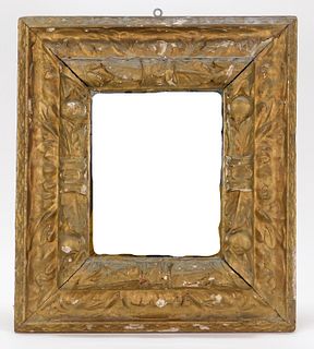 19C Italian Gilt Gesso Wood Acanthus Leaf Mirror