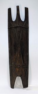 African Tribal Carved Wood Shield