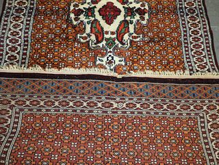 Turkish Oriental Rust Camel Hair Carpet Rug