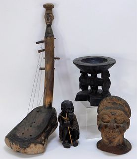 Group of African Ceremonial and Musical Objects