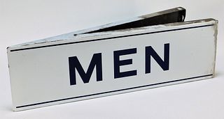 Men's Bathroom Double Sided Porcelain Sign