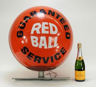 Vintage Red Ball Automotive Advertising Sign
