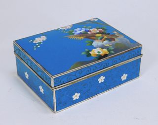 Japanese Silver Wire Cloisonne Inaba Dresser Box