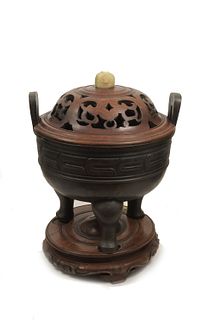 Chinese Bronze Ding, 18-19th Century