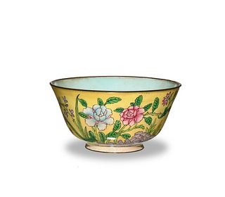 Chinese Enamel Bowl, Late-19th to Early-20th Century