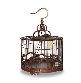Chinese Bamboo Bird Cage, Early-20th Century