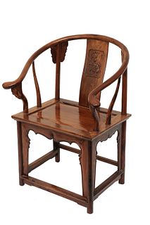 Chinese Huanghuali Horseshoe-Back Chair