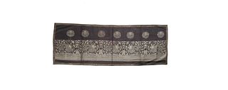 Chinese Black-Ground Silk Dragon Panel, 19th Century
