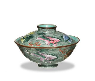 Chinese Famille Rose Covered Bowl, Early 19th Century