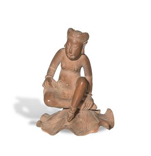 Chinese Tanxiang Wood Figure of a Woman, 19th Century