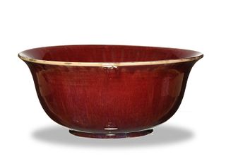 Large Chinese Red-Glazed Bowl, 19th Century