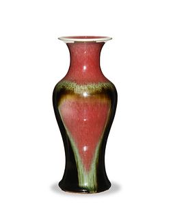 Chinese Flambe Vase, 19th Century