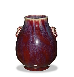 Chinese Flambe Vase, Late-19th to Early-20th Century
