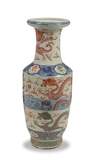 Chinese Porcelain & Enamel Vase, 19th Century
