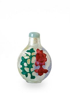 Chinese Peking Glass 4-Color Snuff Bottle, 19th Century
