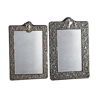 TWO DOMINICK AND HAFF SILVER DRESSING MIRRORS