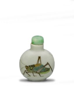 Imperial Chinese Snuff Bottle with Crickets, Daoguang