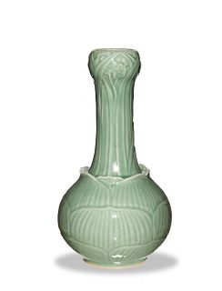 Chinese Celadon Garlic-Head Vase, Republic Period