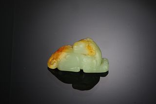Chinese White Jade Sheep Carving, Ming Dynasty