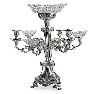 GEORGIAN SILVER PLATED EPERGNE