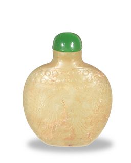 Chinese Carved Jade Snuff Bottle, 18th Century