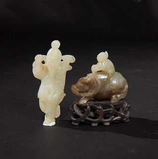 l2 Chinese Jade Carvings of Figures, Ming to Qing