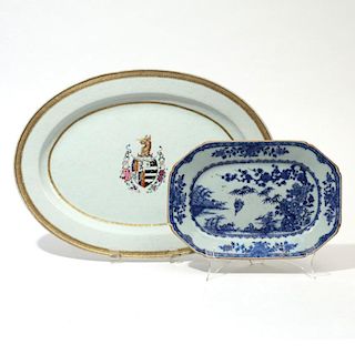 (2pc) CHINESE EXPORT PORCELAIN PLATTERS