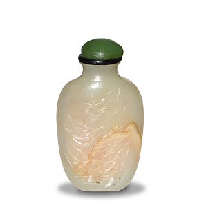 Chinese White Jade Snuff Bottle, 18th Century