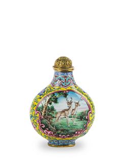 Chinese Enameled Snuff Bottle, Possibly Qianlong
