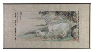 Chinese Painting of Horses by Zeng Houxi