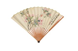 Fan with Painting by Ma Jinchang & Calligraphy by Meng Xijue