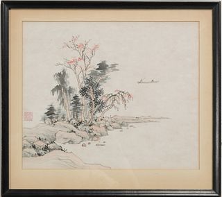 Chinese Landscape Painting by Zheng Mukang
