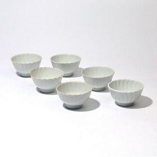 (6pc) CHINESE BLANC-DE-CHINE WINE CUPS