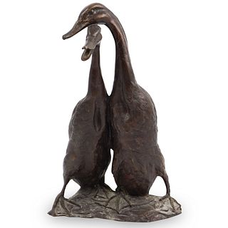 Maitland Smith Bronze Duck Sculpture