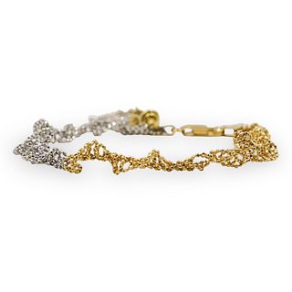 Designer 18k White and Yellow Gold Bracelet