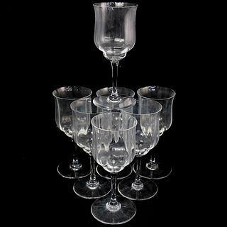 (7 Pc) Baccarat Crystal Wine Glasses