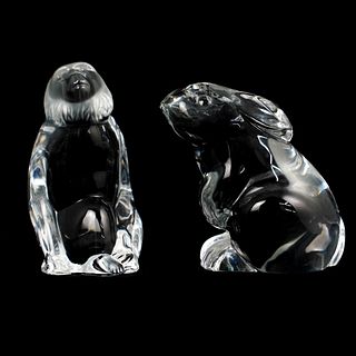 (2 Pc) Baccarat Crystal Figurines