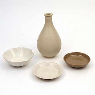 (4pc) CHINESE SONG-STYLE INCISED CERAMICS