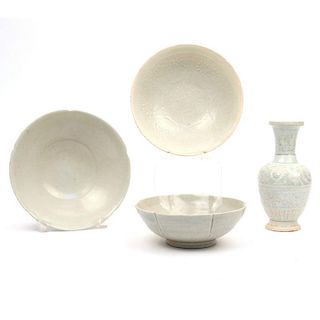 (4pc) CHINESE ‘QINGBAI’ SONG-STYLE CERAMICS